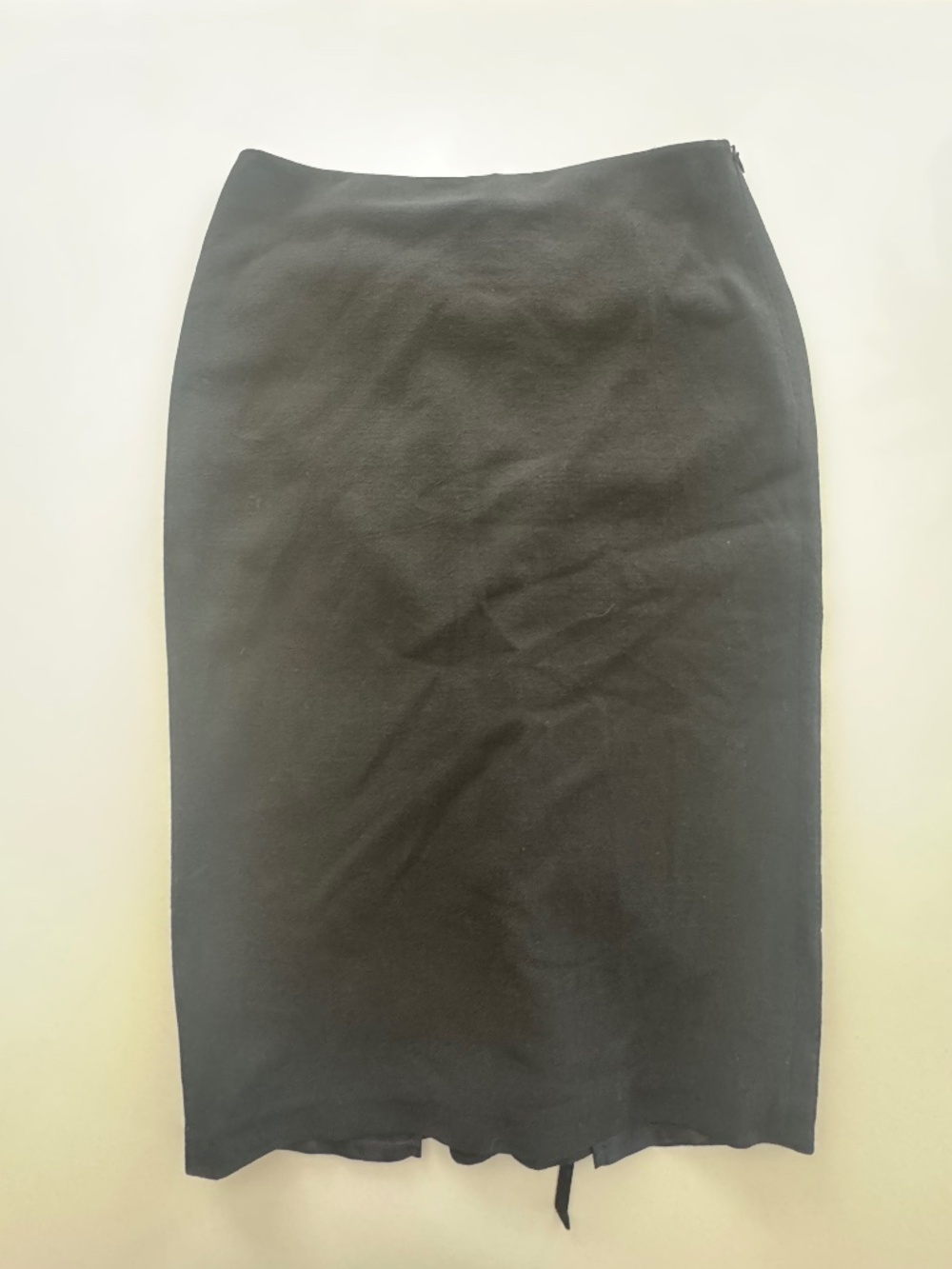 Thomas Pink Wool Pencil Skirt with Adjustable Gather
